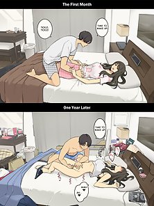 A Day in the Life of a Couple: Their First Month Living Together vs. One Year Later