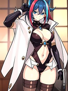 Busty anime warrior girls in sexy outfits - compilation