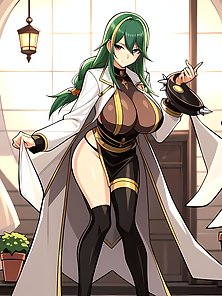 Busty anime warrior girls in sexy outfits - compilation