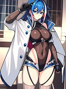 Busty anime warrior girls in sexy outfits - compilation