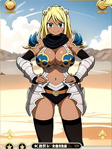 Busty anime warrior girls in sexy outfits - compilation