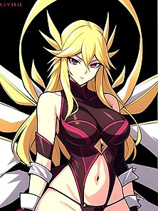 Busty anime warrior girls in sexy outfits - compilation