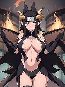 Busty anime warrior girls in sexy outfits - compilation