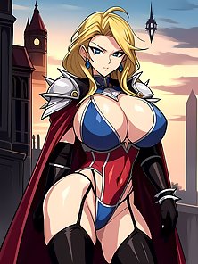 Busty anime warrior girls in sexy outfits - compilation