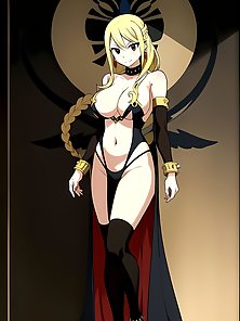 Busty anime warrior girls in sexy outfits - compilation