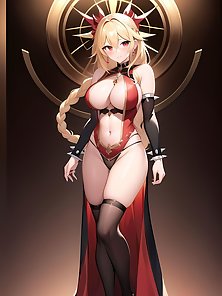 Busty anime warrior girls in sexy outfits - compilation