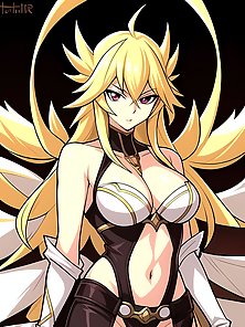 Busty anime warrior girls in sexy outfits - compilation