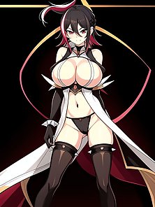 Busty anime warrior girls in sexy outfits - compilation