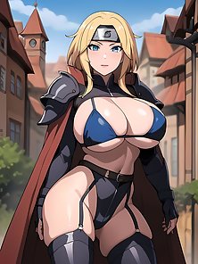 Busty anime warrior girls in sexy outfits - compilation