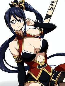 Busty anime warrior girls in sexy outfits - compilation