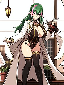 Busty anime warrior girls in sexy outfits - compilation