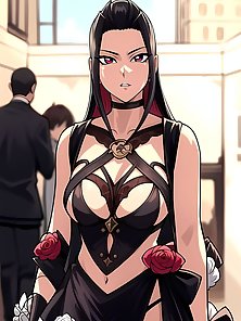 Busty anime warrior girls in sexy outfits - compilation