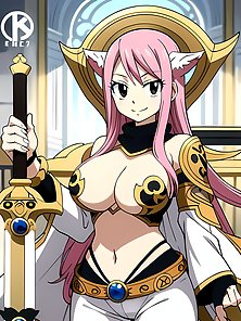 Busty anime warrior girls in sexy outfits - compilation