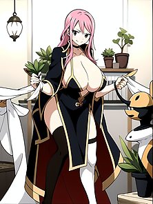 Busty anime warrior girls in sexy outfits - compilation