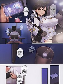 Junai NTR - Atago from Azur Lane gets gangbanged while commander watches