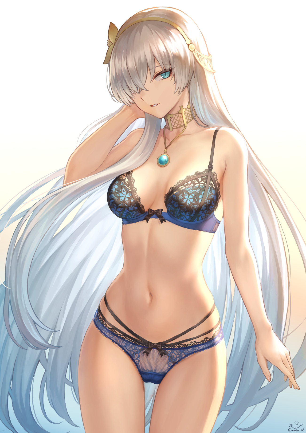 Sexy girls of anime posing in hot lingerie and stockings image photo
