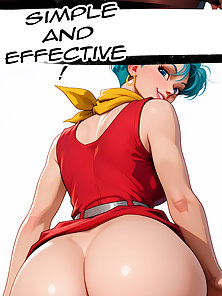 Shemale Bulma opens her futa asshole for the strongest warrior