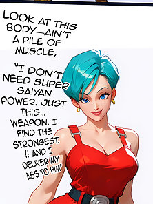 Shemale Bulma opens her futa asshole for the strongest warrior