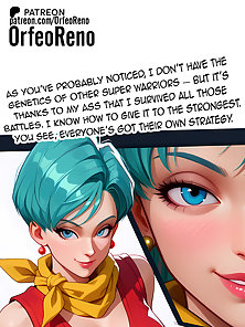 Shemale Bulma opens her futa asshole for the strongest warrior