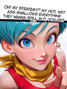 Shemale Bulma opens her futa asshole for the strongest warrior