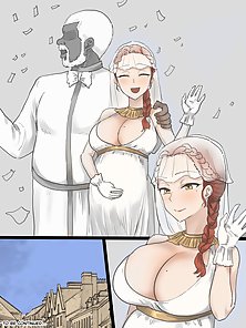 The fall of the New Kingdom Redux - Hentai princess is knocked up by conqueror