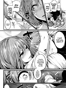 Busty anime schoolgirl gets her big titties fucked in the storeroom
