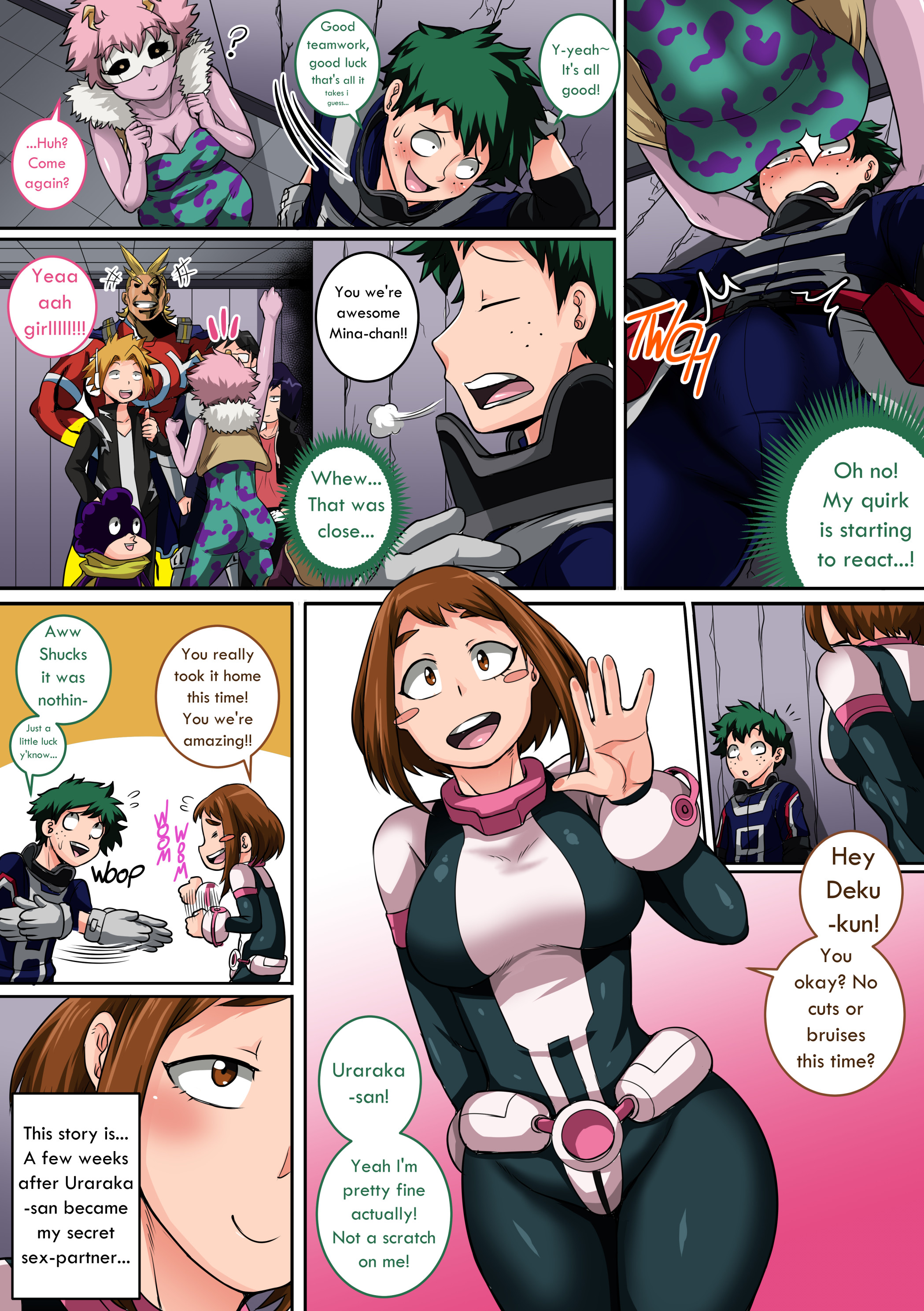 Asido from My Hero Academia is caught fisting her gaping asshole by Deku photo image