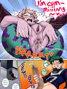 My Harem Academia 4 - Asido from My Hero Academia is caught fisting her gaping asshole by Deku