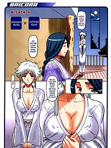 Ichigo gets his dick in between Yoruichi's sumptuous busty boobs