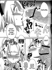 Sakuranbo - Sasuke uses genjutsu to fuck Sakura's big juicy booty - hentai manga