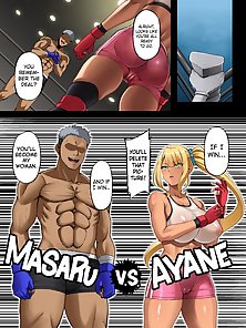 Defeat ~Until My Aya Submits~ Boyfriend watches while muscular girlfriend gets fucked by bastard