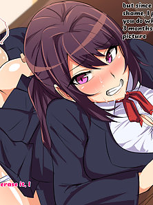 Busty anime schoolgirl gets her huge tits fucked by her perverted classmate