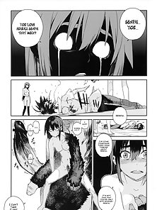 Futanari beast girl gets her cock sucked by wet pussy schoolgirl