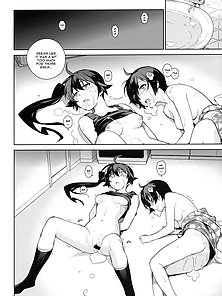Futanari beast girl gets her cock sucked by wet pussy schoolgirl