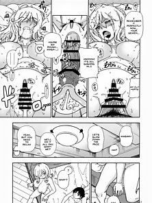 Honey Blonde: Sakura - Busty hentai girlfriend pisses on his dick before he sticks it in her ass