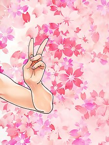 Honey Blonde: Sakura - Busty hentai girlfriend pisses on his dick before he sticks it in her ass