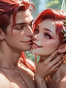 A Giant's Tender Care - Redhead fairy gets fucked by a big hentai cock