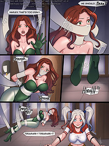 Night at the Museum - Harley Quinn and Poison Ivy become lesbian mummy slaves