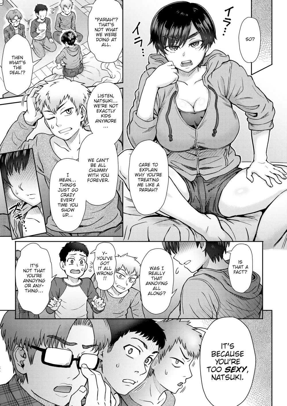 Sex Best Friends - Busty tomboy gets gangabanged by her friends - uncensored manga hentai picture