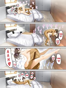 Housewife fucks jerk from college while husband is asleep - cheating comics