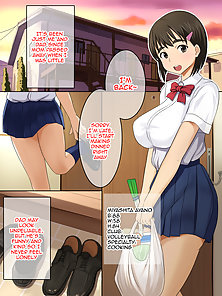 I Love Daddy! - Dad hentai creampies his daughter's lewd pussy at the beach