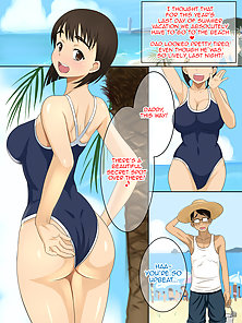 I Love Daddy! - Dad hentai creampies his daughter's lewd pussy at the beach
