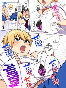 My Big Cock Is Getting Squeezed By Huge Breasted Bitch Gals!! 2 - Busty hentai students in threesome