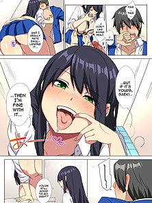 My Big Cock Is Getting Squeezed By Huge Breasted Bitch Gals!! 2 - Busty hentai students in threesome