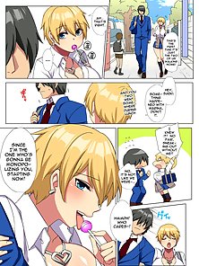 My Big Cock Is Getting Squeezed By Huge Breasted Bitch Gals!! 2 - Busty hentai students in threesome