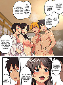 Class Trip x King Game - Student watches his crush get creampied while getting a blowjob