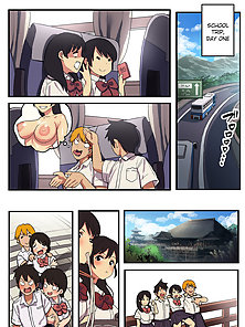 Class Trip x King Game - Student watches his crush get creampied while getting a blowjob