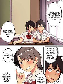 Class Trip x King Game - Student watches his crush get creampied while getting a blowjob