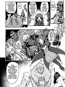 Magical girl with small tits is hypnotized and used as sex slave in dirty comic