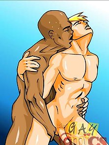 Muscular gay guys enjoying anal sex at the gym